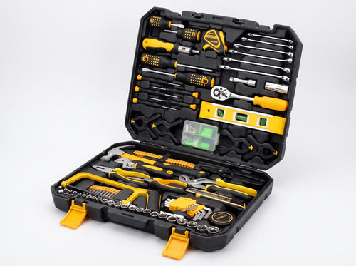 108-Piece Professional Hand Tool Kit with Storage Case – Chrome Vanadium Steel