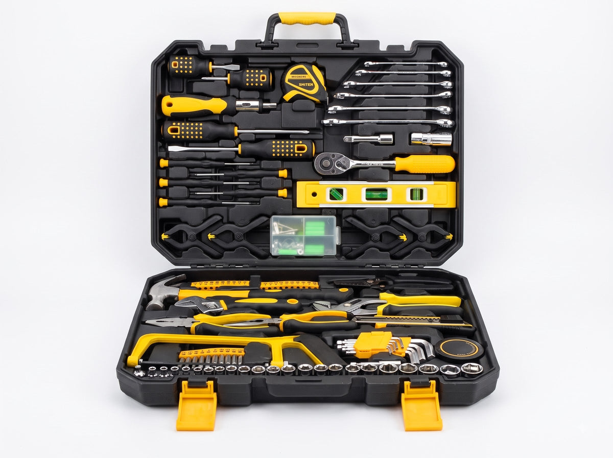 108-Piece Professional Hand Tool Kit with Storage Case – Chrome Vanadium Steel